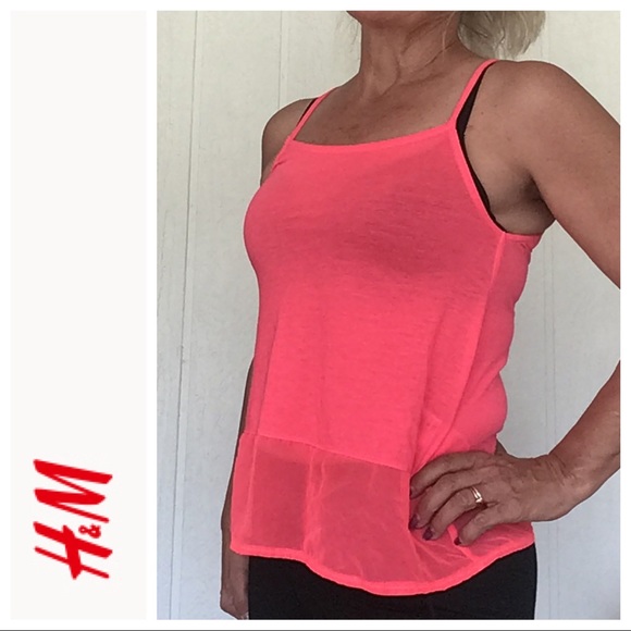 DIVIDED BY H & M NEON PINK TANK TOP SMALL SIZE 4 - Picture 2 of 11